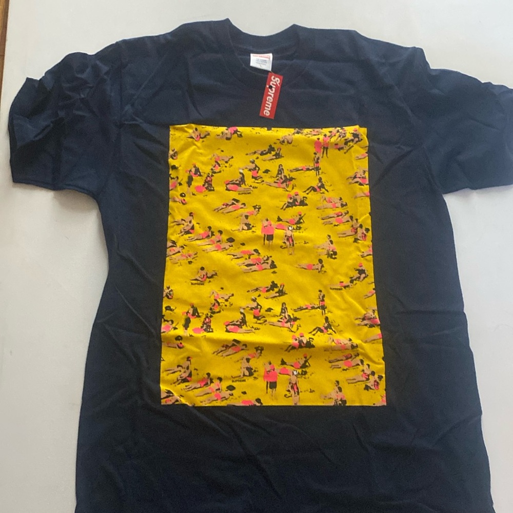 Beach tee navy